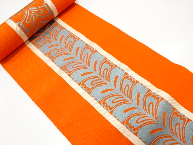 JAPANESE KIMONO / ANTIQUE BOLT FOR HASSUN OBI / WOVEN DOKKOFUJI PATTERN